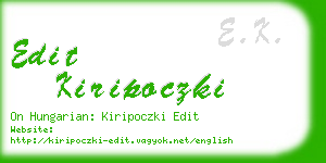 edit kiripoczki business card